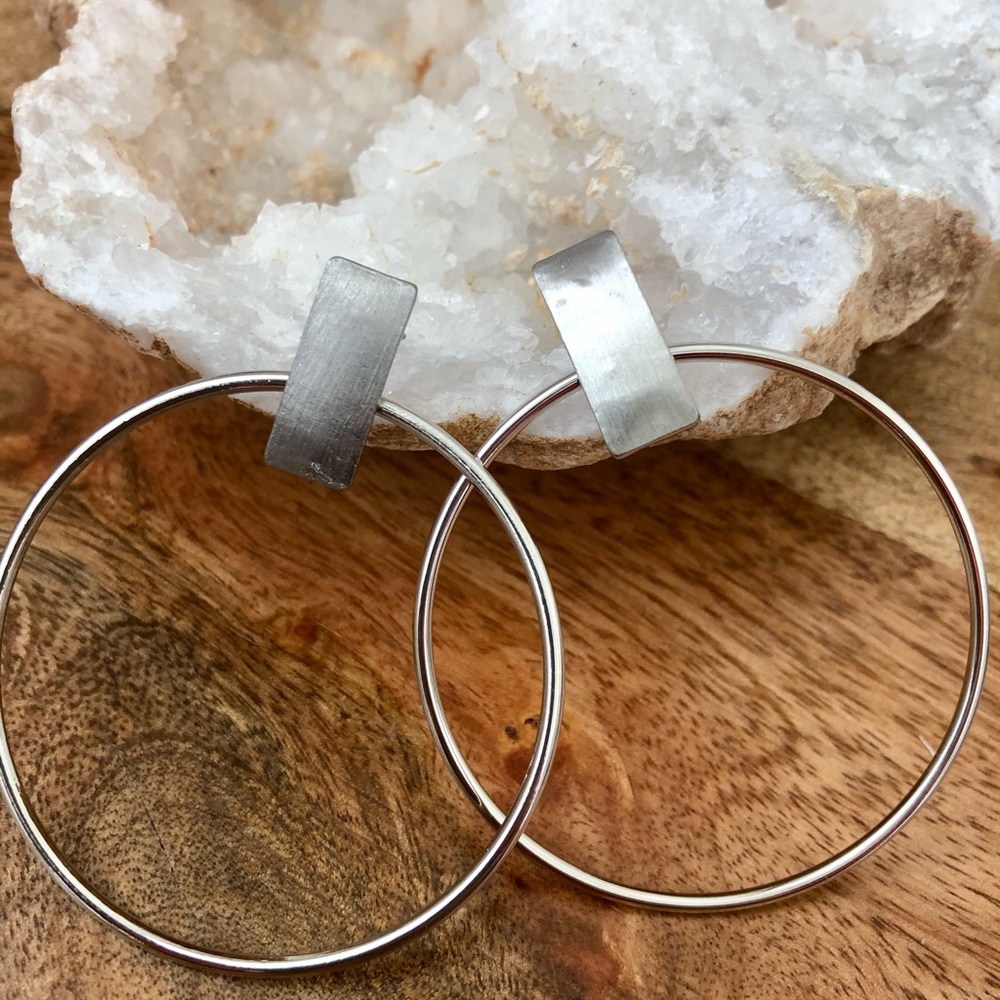 open mind | silver statement hoops #11